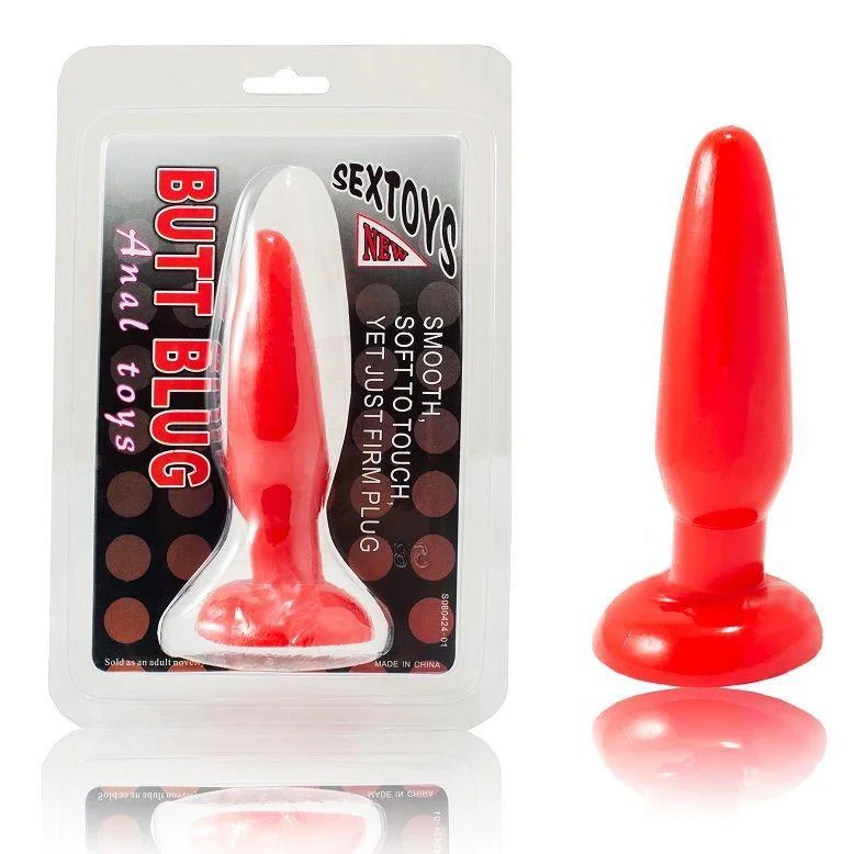 Baile - plug anal pequeno vermelho 15 cm