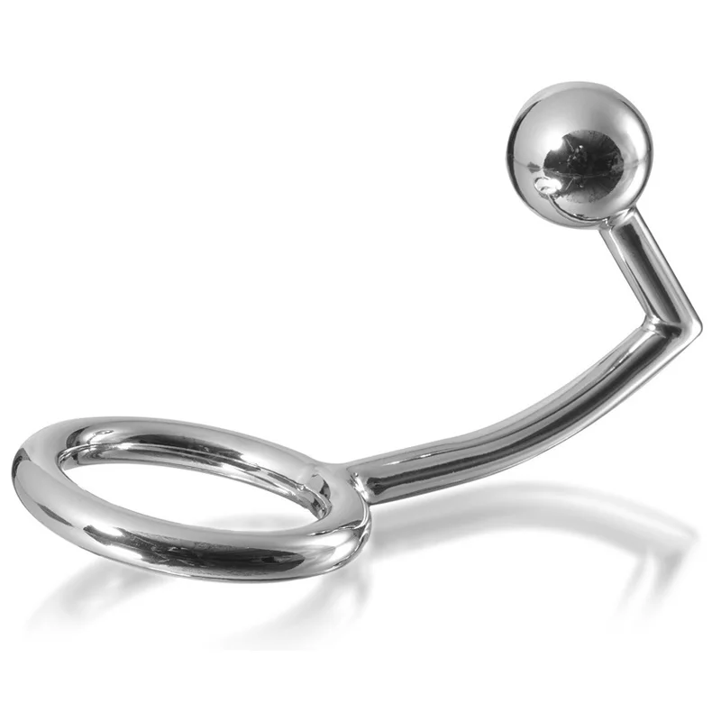 Metal Hard Anel Gancho Anal Intruder 45mm