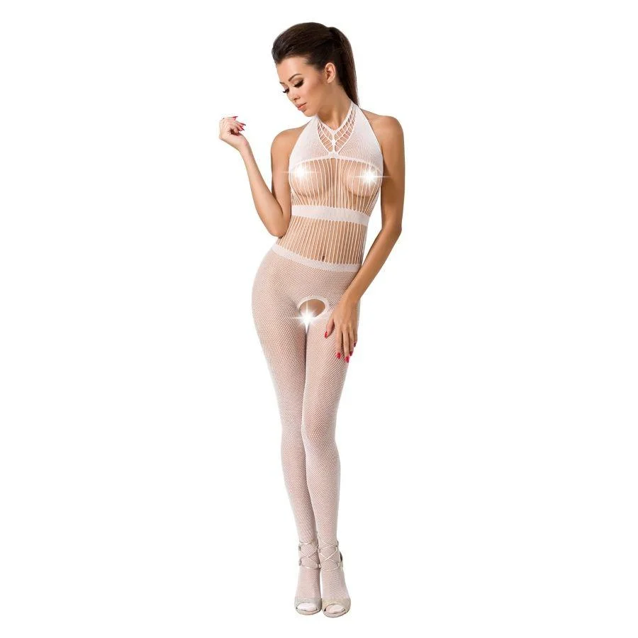Passion - woman bs048 bodystock branco tamanho único