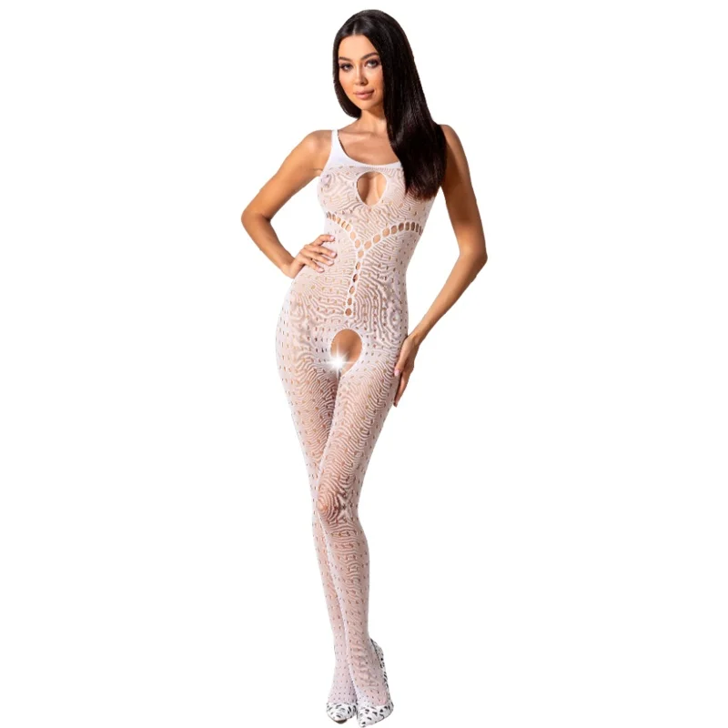 Passion - woman bs078 bodystocking tamanho único branco