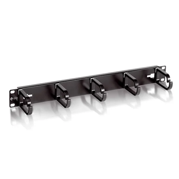 Equip painel organizador cabos argolas 1u 19" preto