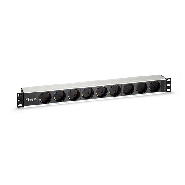Equip regua tomadas 19" 8xschuko s/interruptor cabo 1.8mt