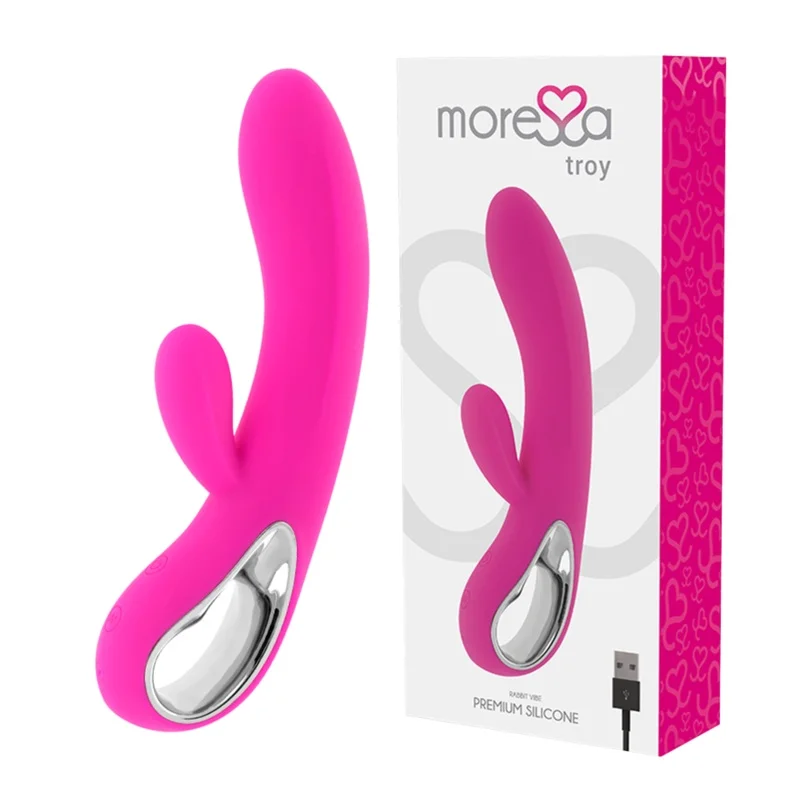 Moressa Troy Vibrador Silicone Preto Recarregavel