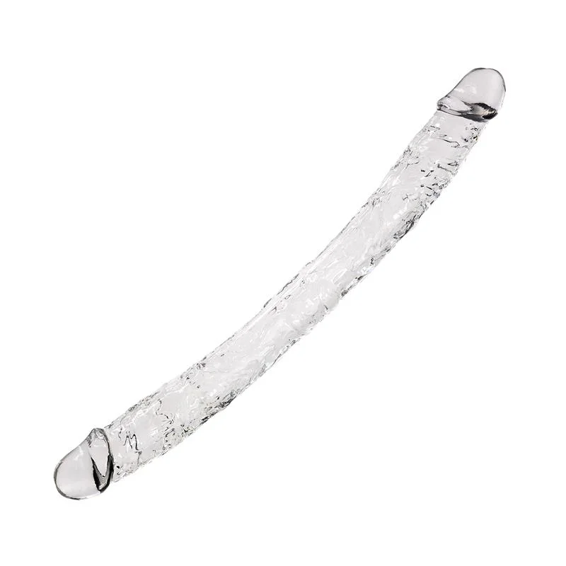 Consolador Duplo 38cm Transparente