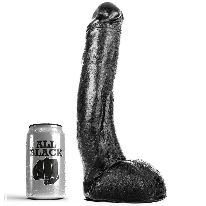 All black - dong 29 cm curvado