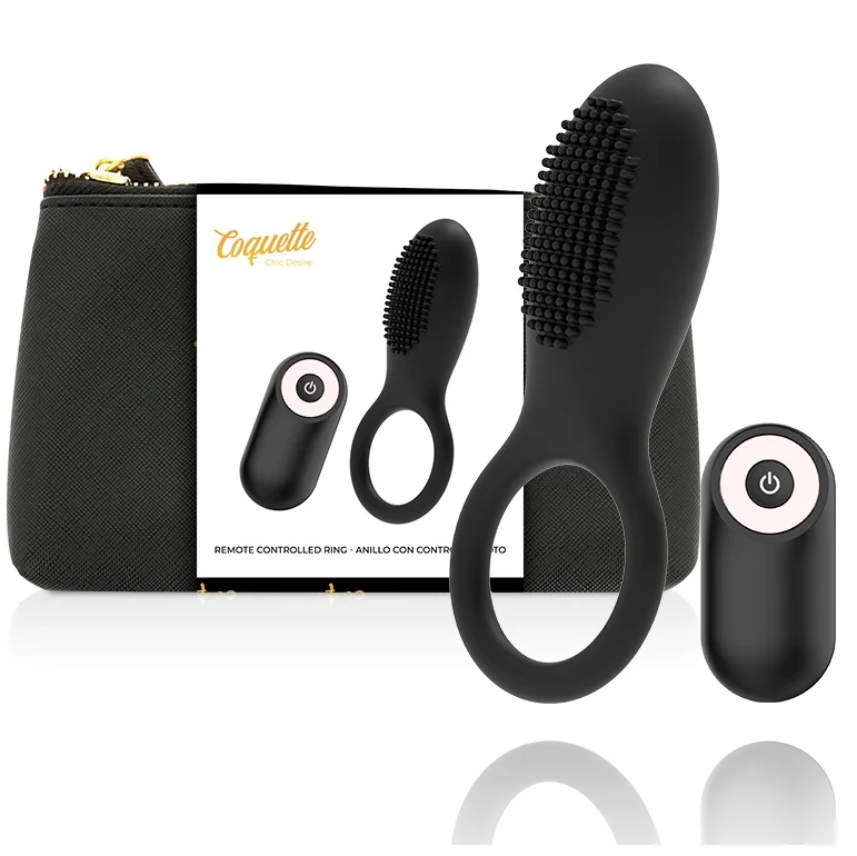 Coquette Anel Peniano Comando Preto Ouro
