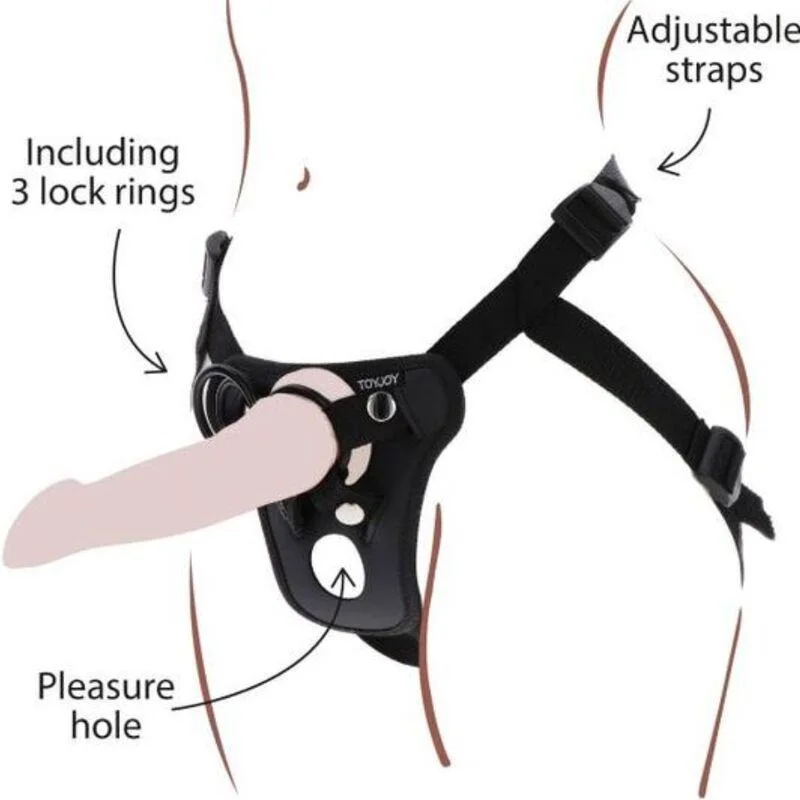 Get real - arnês de prazer strap-on preto