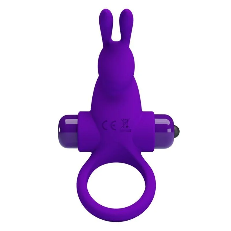 Pretty love - anel vibrador i coelho para pênis roxo