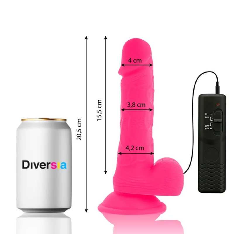 Diversia Consolador Flexível Rosa 20cm