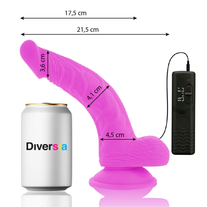 Diversia Consolador Flexível Roxo 21.5cm