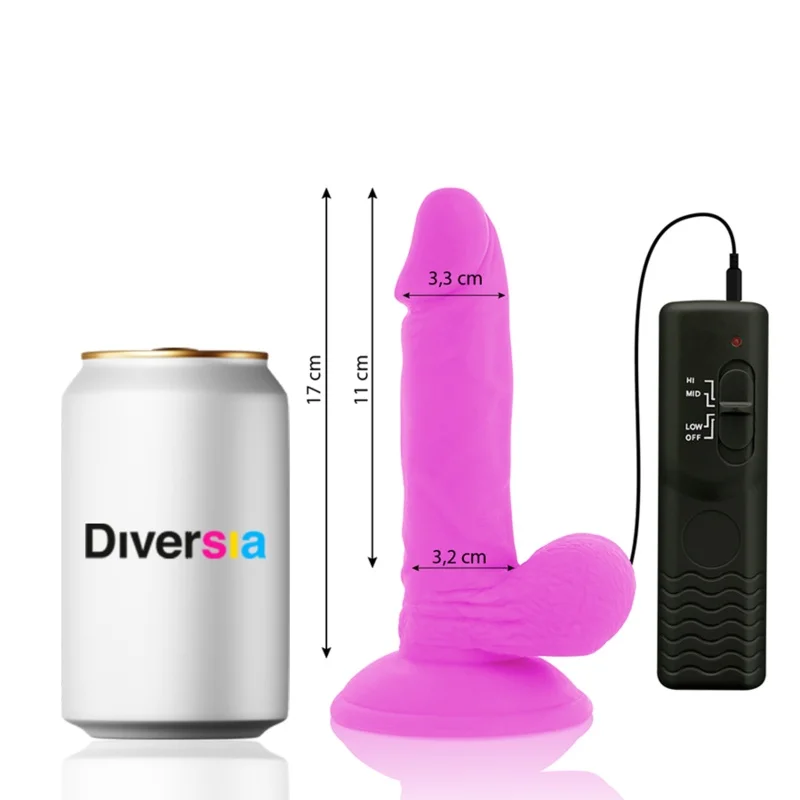 Diversia Consolador Flexível Roxo 17cm
