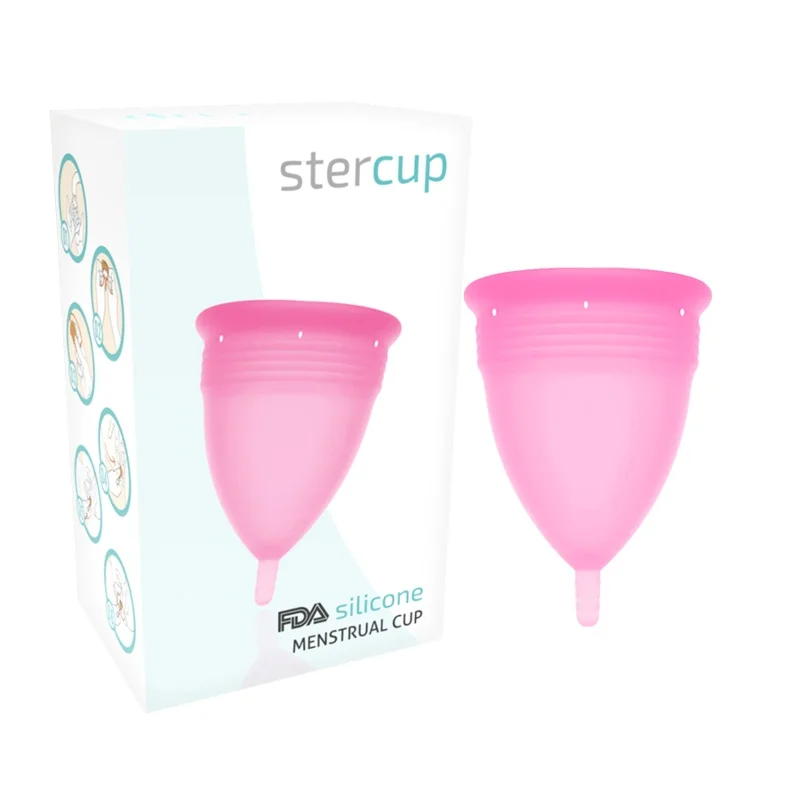 Stercup - copo menstrual de silicone fda rosa - tamanho s