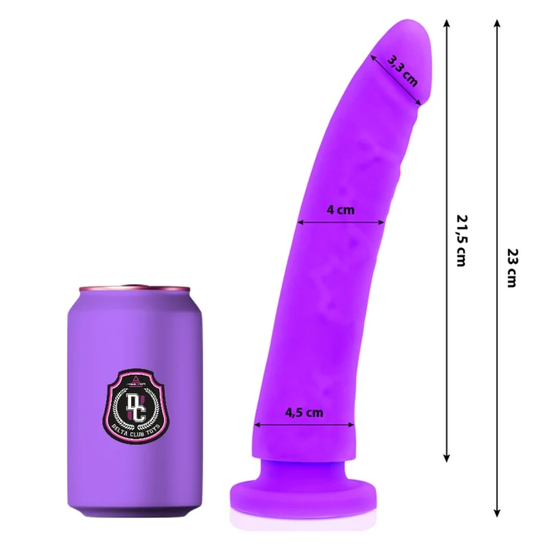 Delta club - toys lilac dildo medical silicone 23 cm -o- 4.5