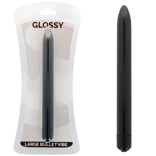 Glossy - vibrador slim preto