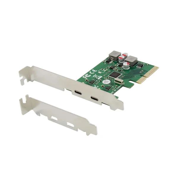 Conceptronic adaptador pcie 2x usb-c self power + low profil