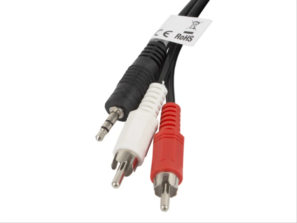 Cabo estereo lanberg jack 3,5mm/2x rca macho 2m