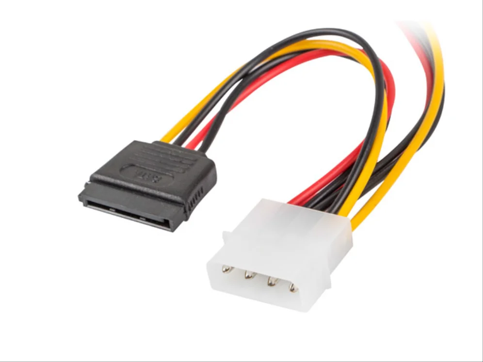 Cabo de alimentação lanberg molex macho para 2x sata fêmea 1