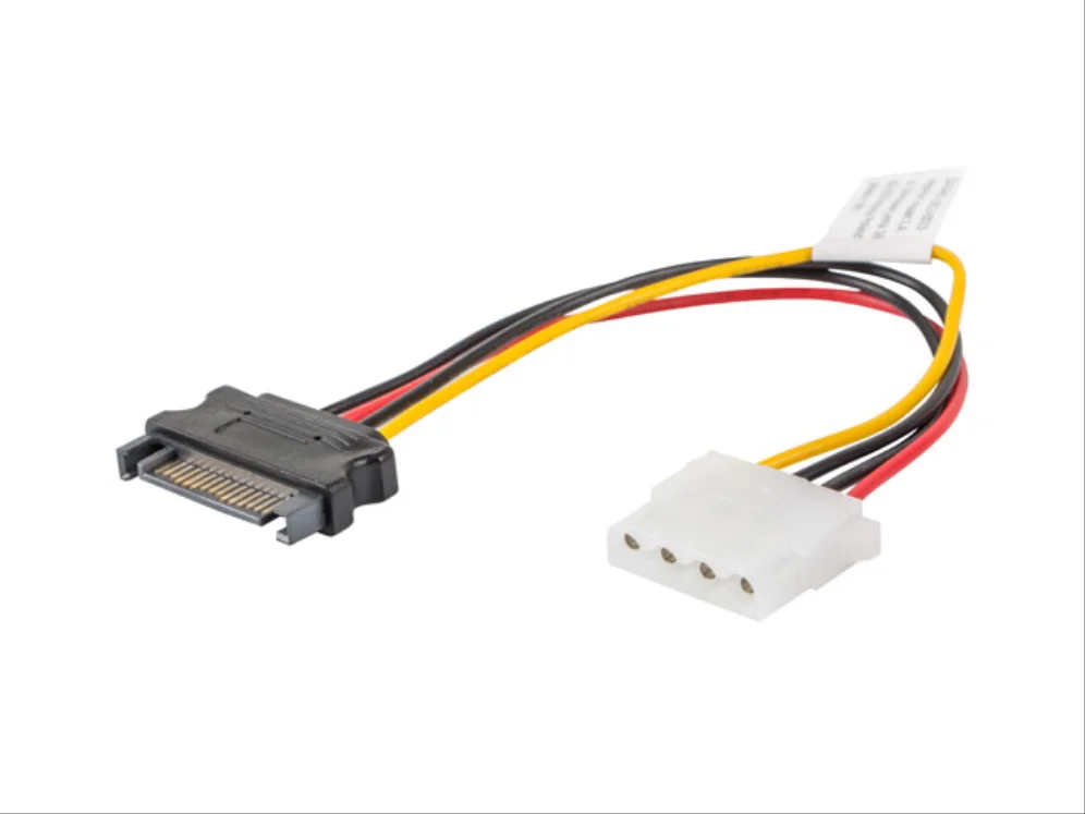Cabo de alimentação lanberg molex fêmea/macho sata 15cm