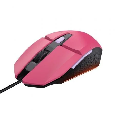 Ratón gaming trust gaming gxt 109 felox/ tem 6400 dpi/ rosa
