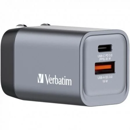 Carregador de pared universal verbatim gnc-35/ 1xusb tipo-c/