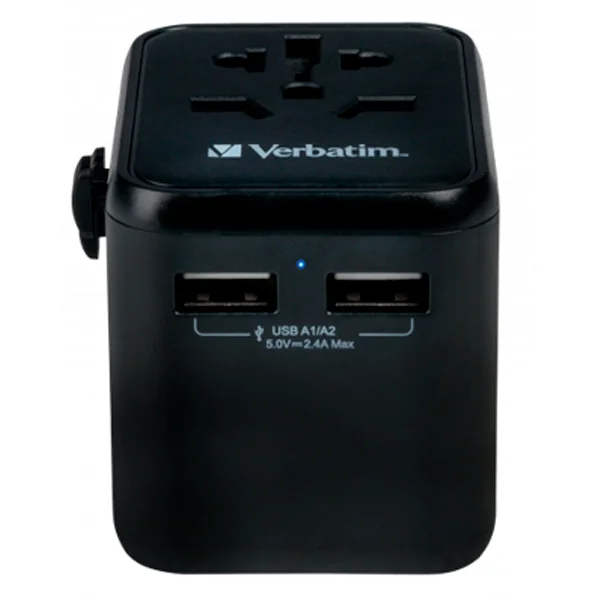Verbatim carregador adapt viagem 2x usb- a 2.4a 12w