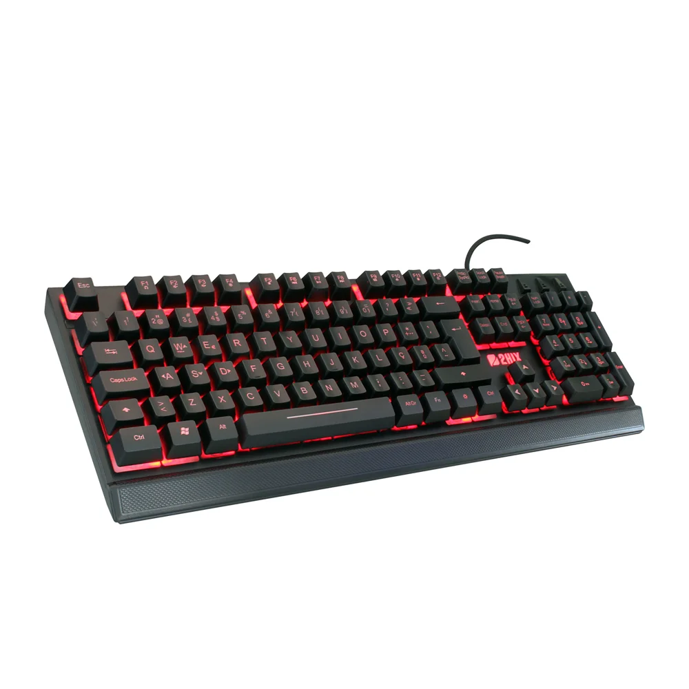 Teclado 2hix kgv1 gaming 3 cores led usb 2.0