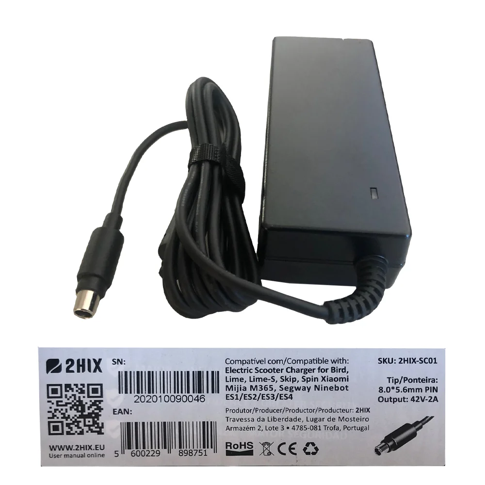 Transformador compativel 2hix scooter 42 2a 8.0x5.6 pin