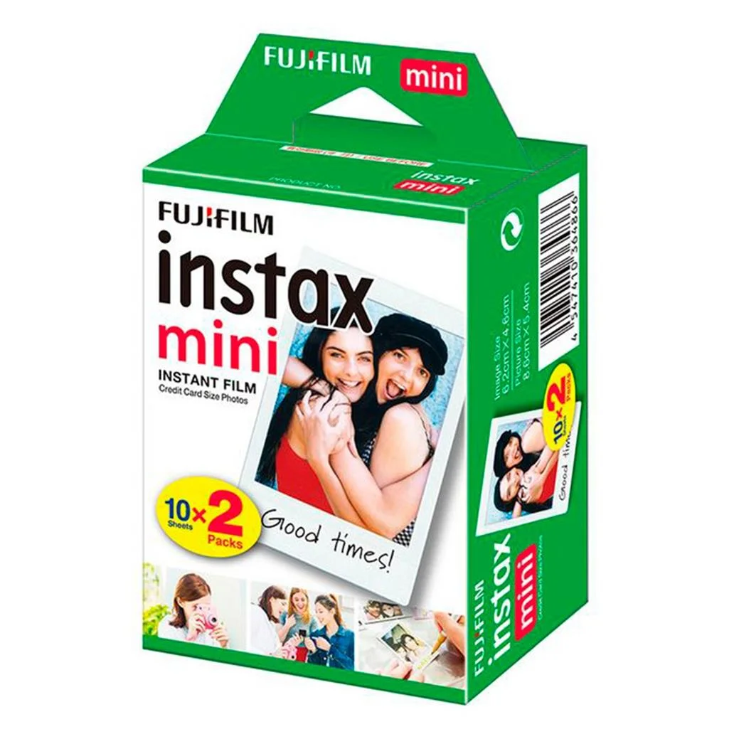 Carga fujifilm instax mini glossy (2x10 folhas) tamanho da i