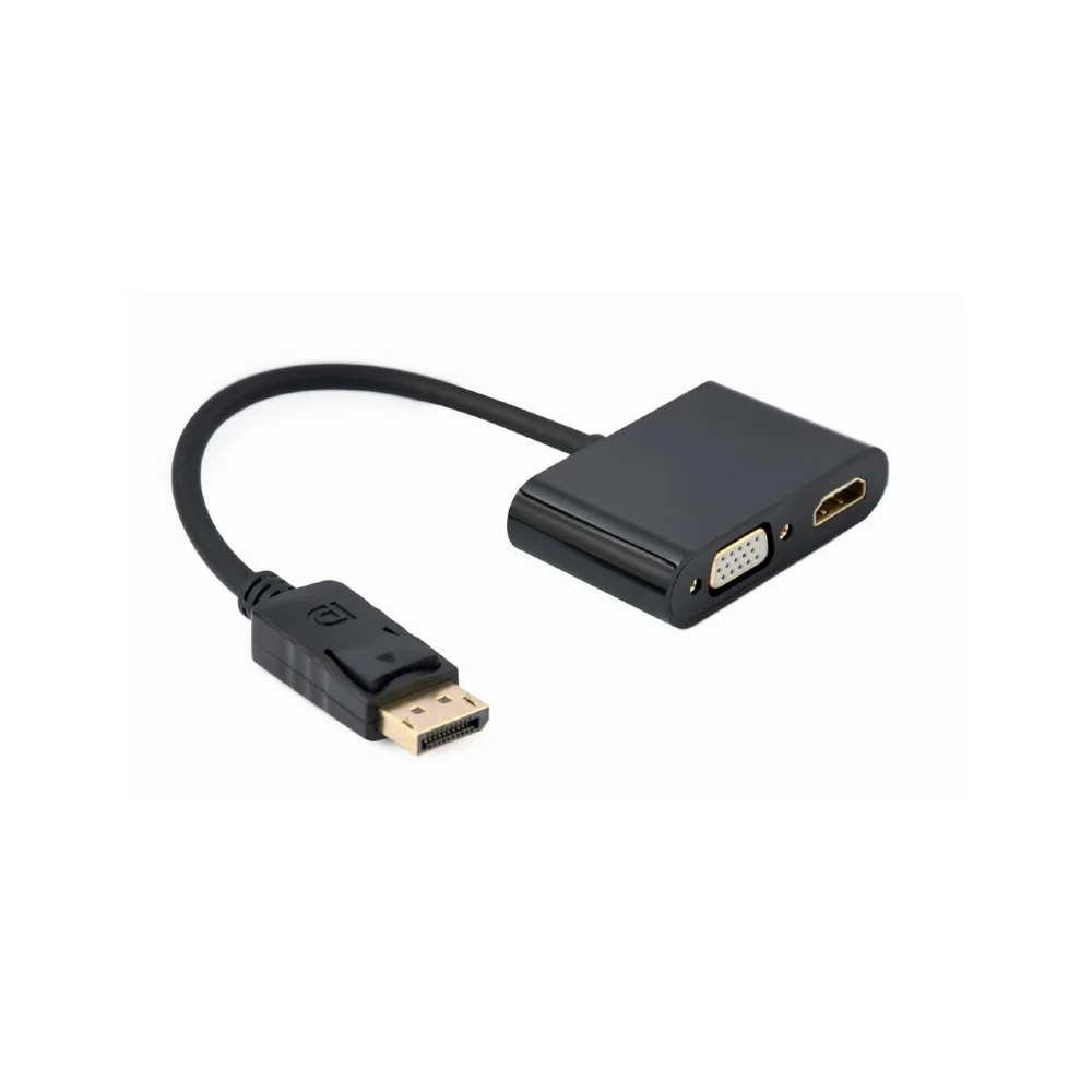 Adaptador gembird displayport macho para vga fêmea e hdmi fê