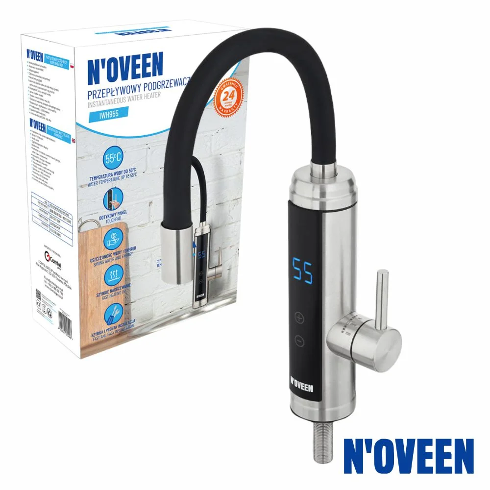 Torneira elétrica de bancada 230v 3000w ipx4 noveen