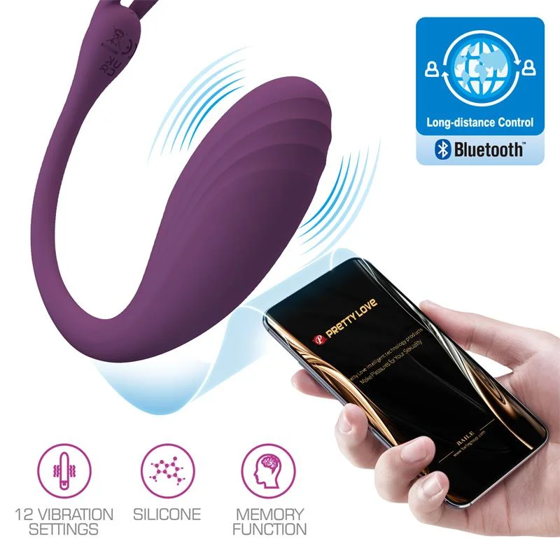 Ovo vibratório catalina roxo com app