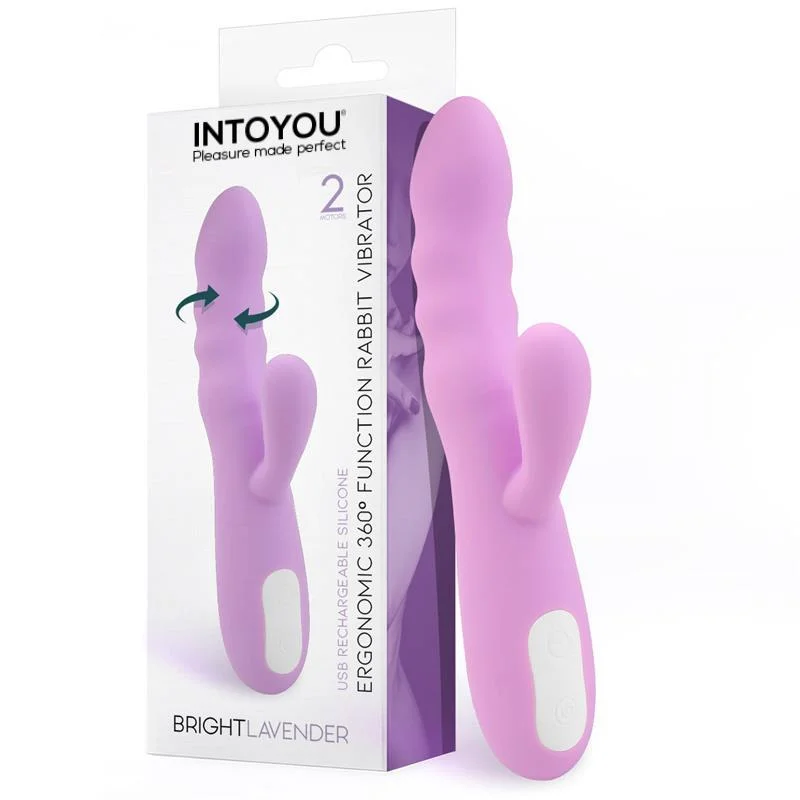 Vibrador e rotador Brightlavender duplo motor 360º usb sili