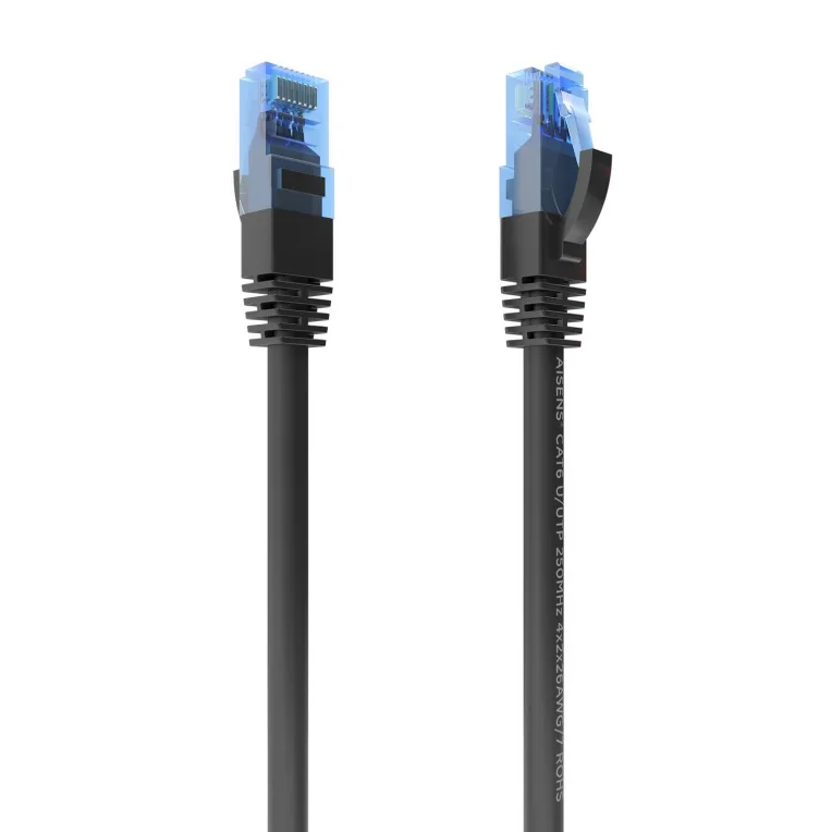 Cabo Rede Aisens Latiguillo RJ45 CAT.6 UTP AWG26 CCA Preto