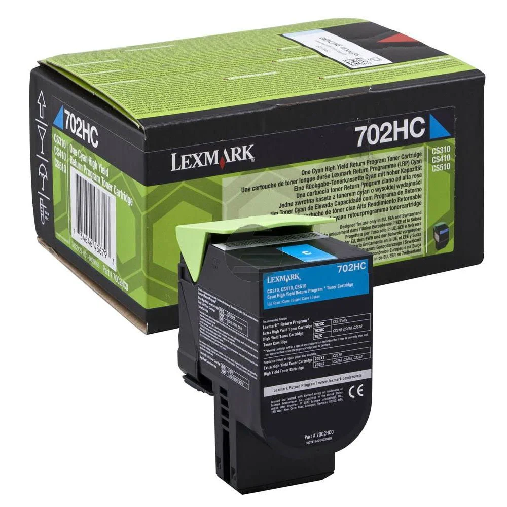 Toner original lexmark 702 azul
