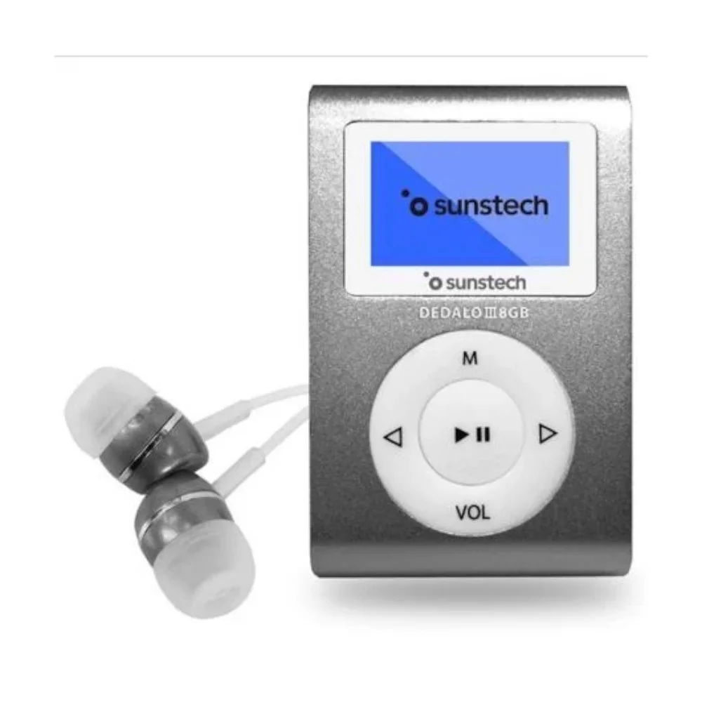 Mp3 Player Sunstech Dedalo III 8Gb C/ Rádio Fm Cinzento