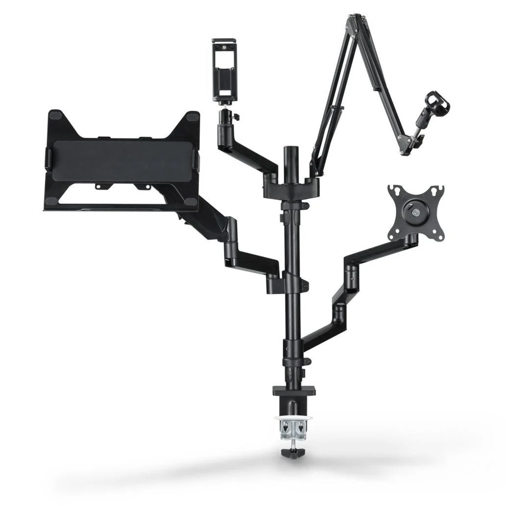 Suporte hama de monitor de streaming, 4 braços, ajustável em