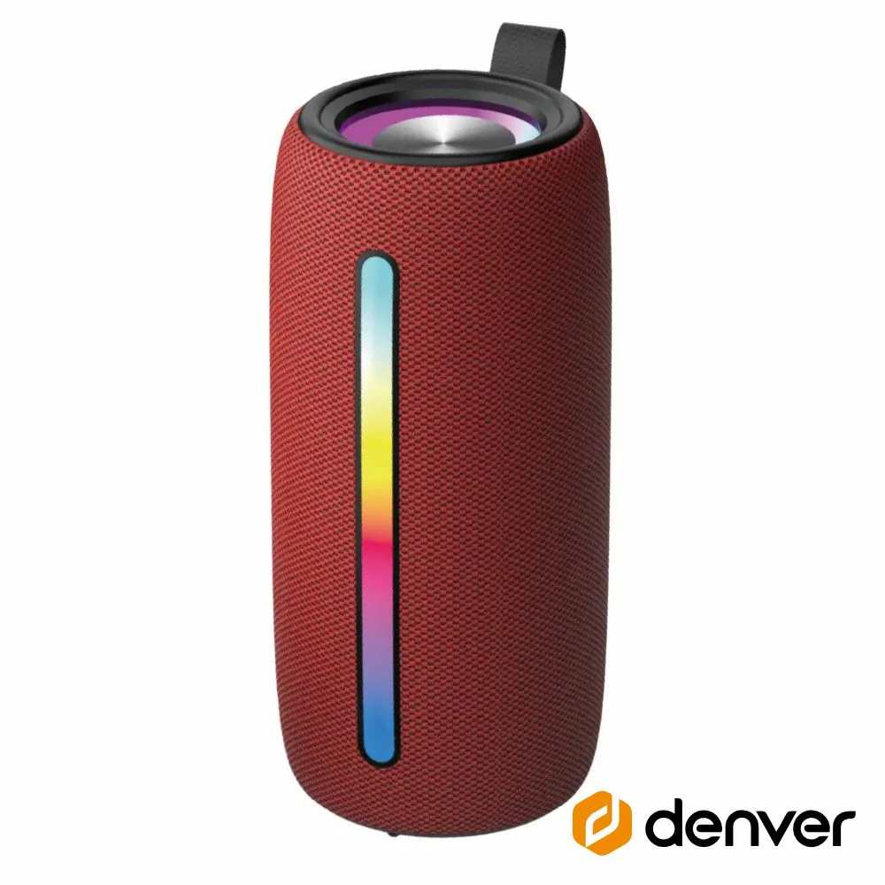 Coluna bluetooth portátil rgb tws/bat/sd/mp3/usb denver