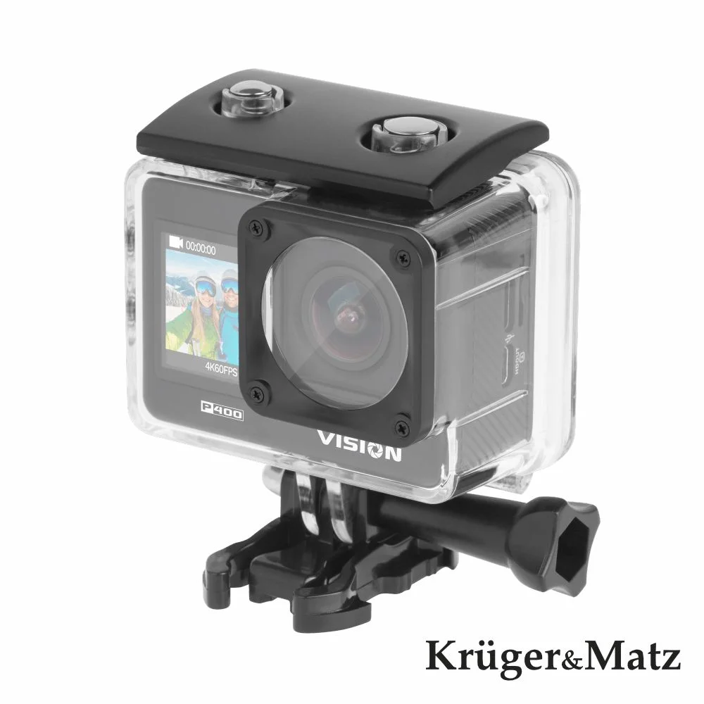 Câmara de ação ultra hd 4k 60fps wifi vision p400 krugermatz