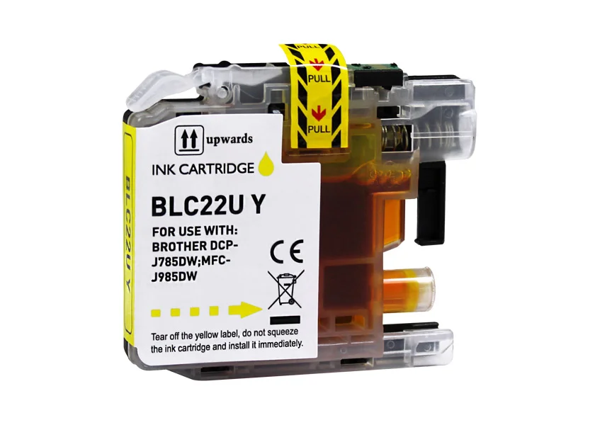 Tinteiro compatível brother lc22u substitui lc22uybp amarelo