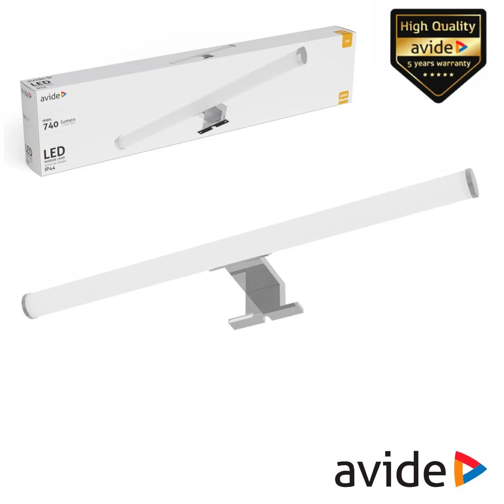 Candeeiro led 7w 740lm 500mm 4000k ip44 cromado avide