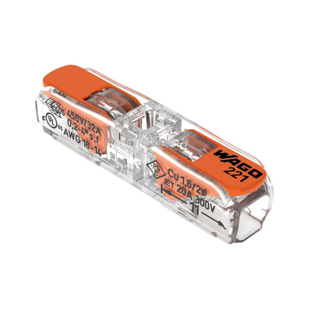 Ligador Wago 2 Ligações Em Linha 2x4mm