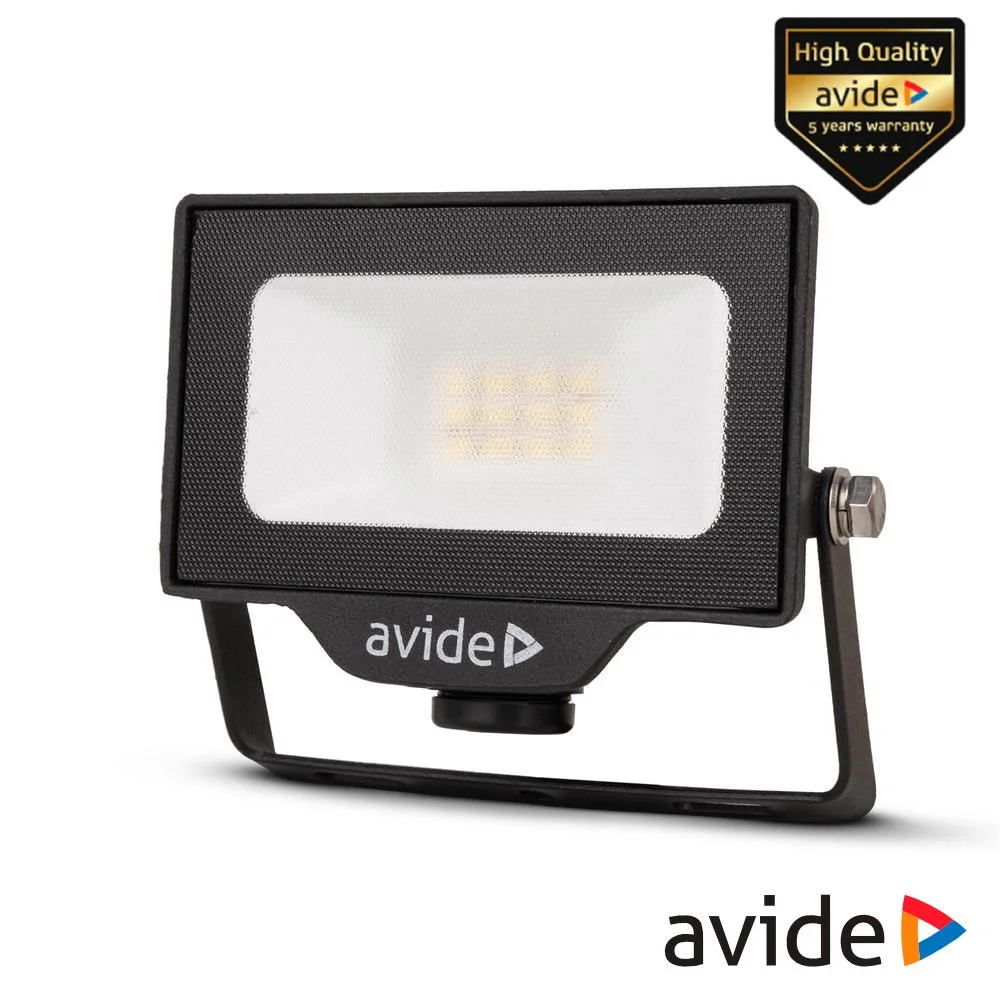 Foco led 10w opir 230v 4000k 1000lm preto ip44 avide