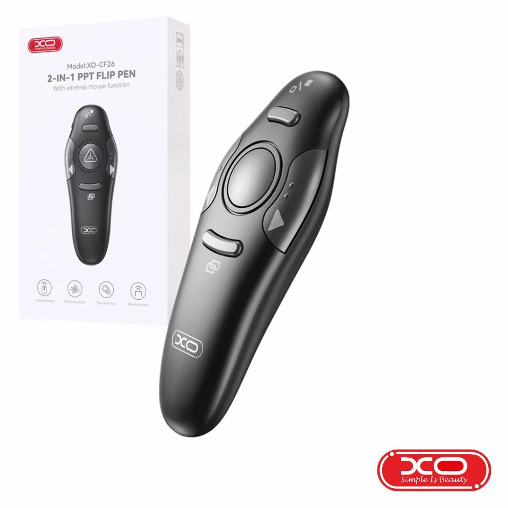 Comando c/ ponteiro laser e função rato wireless ppt xo