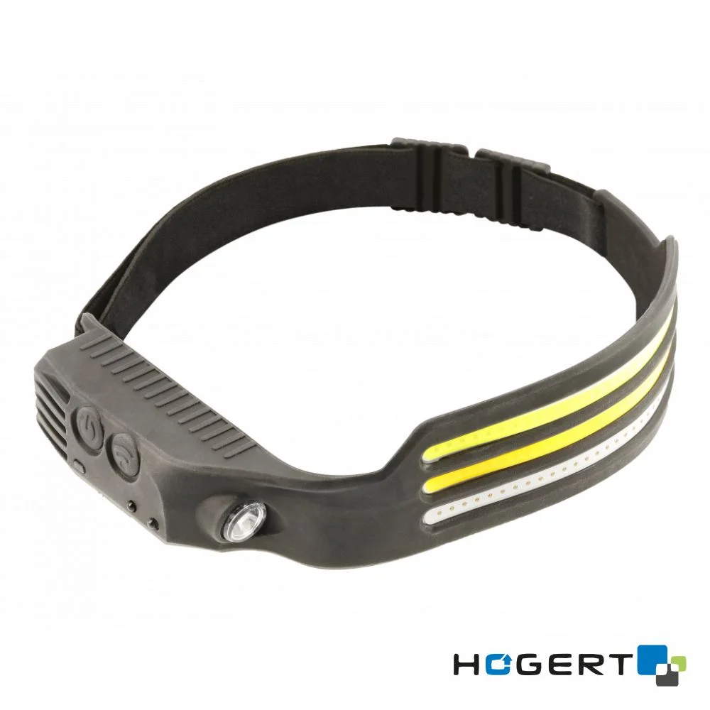 Lanterna de cabeça cob 5w 600lm c/ sensor movimento hogert