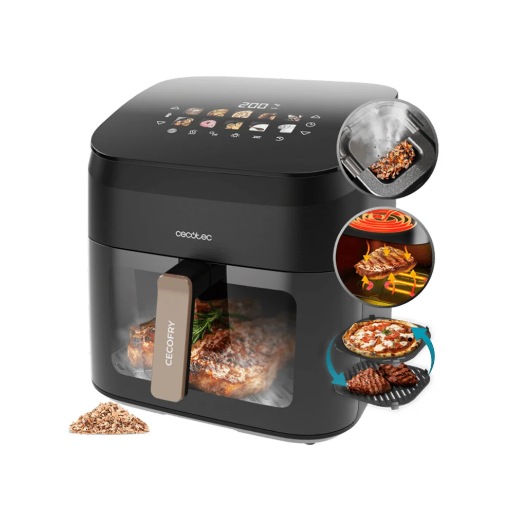 Fritadeira Defumador Cecotec 8.5L Cecofry Grill Smokin 8500