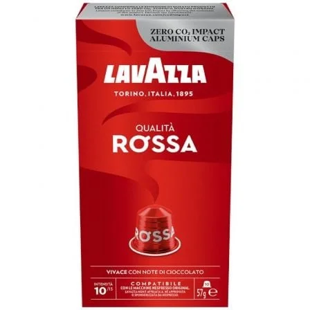 Cápsulas café lavazza qualit rossa nespresso 10 unidades