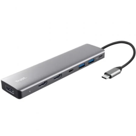 Docking Station o usb tipo-c trust dalyx/ 2xusb/ 2xhdmi/ 1xd