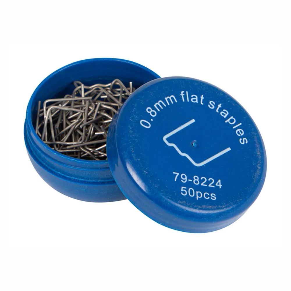 Conjunto de 50 grampos lisos p/ reparação de plásticos