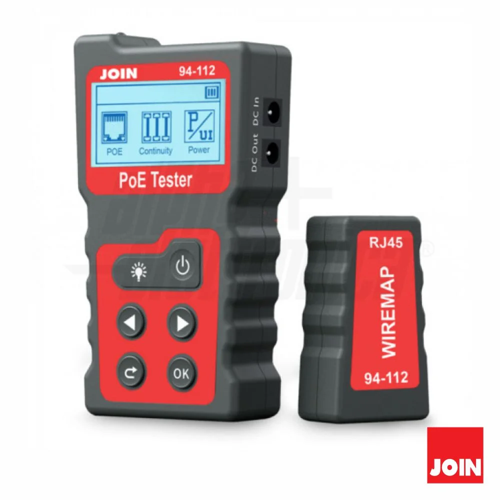 Testador de Cabos RJ45 e PoE 48V 120W JOIN
