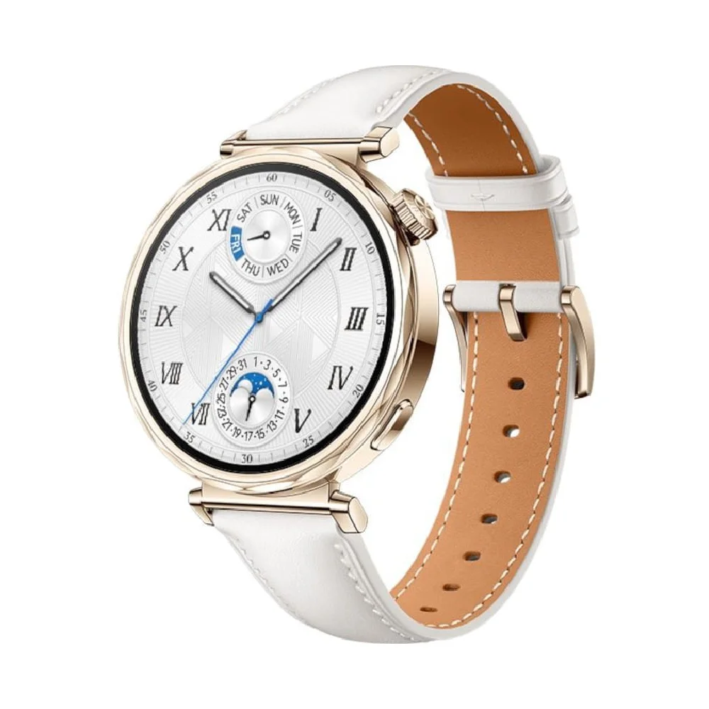 Smartwatch Huawei GT5 41mm Bracelete Em Pele Branco